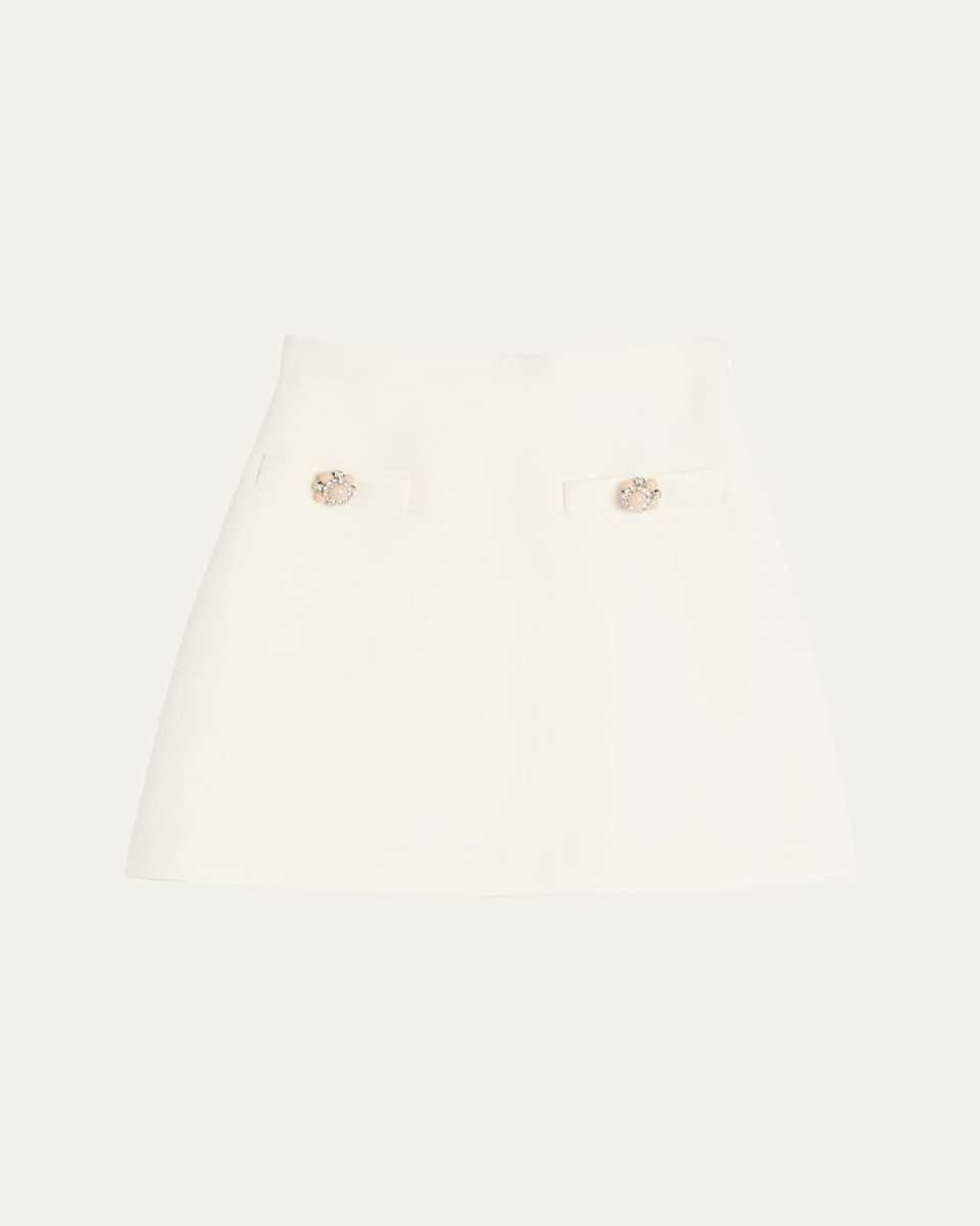 Brooch Wool Mini Skirt